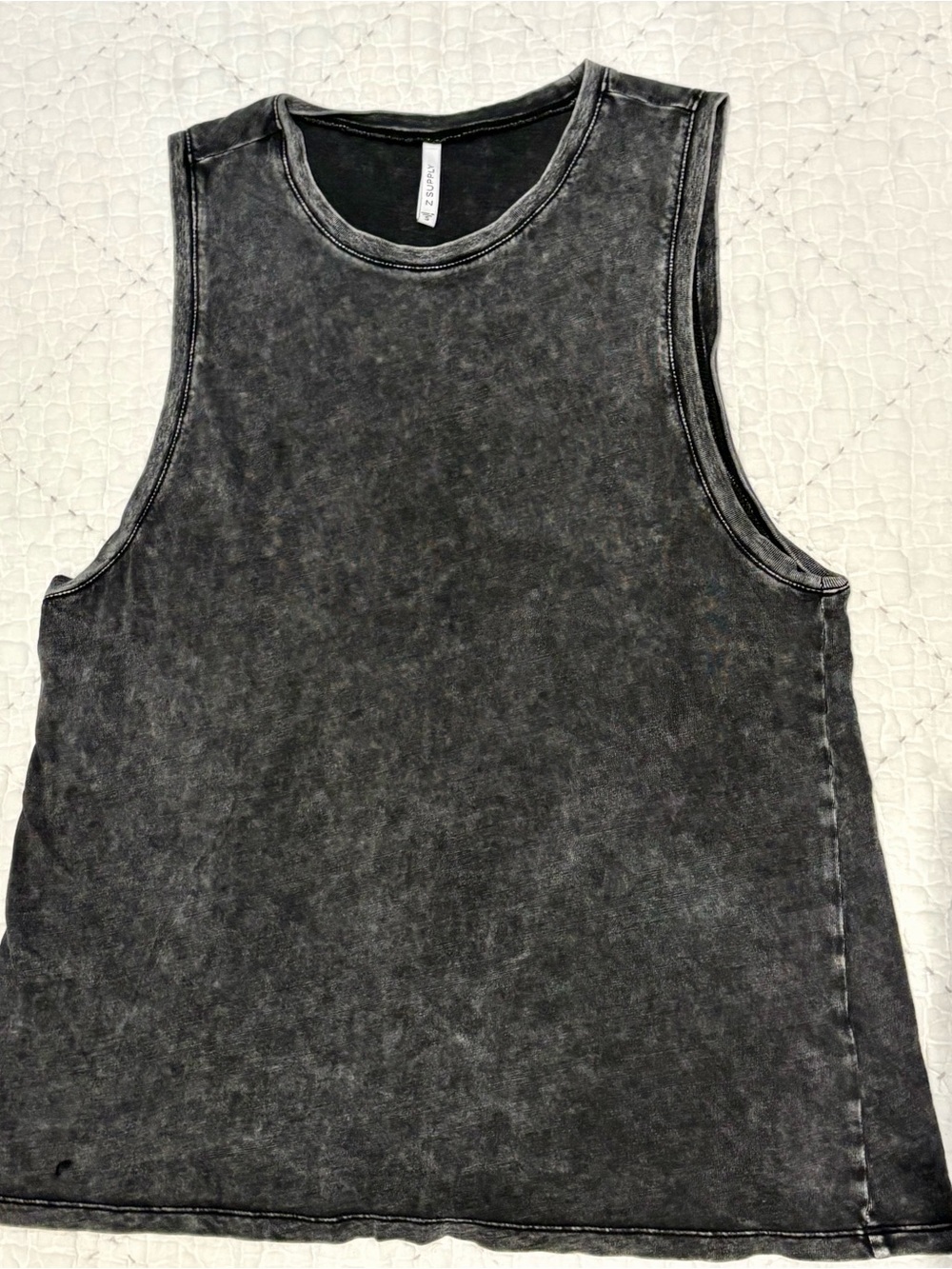 Z Supply Women's Washed Black Muscle Tank & Olive Camo Tank Duo - Picture 5 of 6